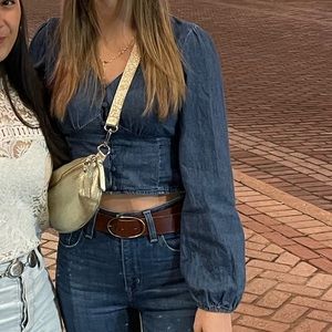 Levi’s Denim Long-Sleeve Puffy Top